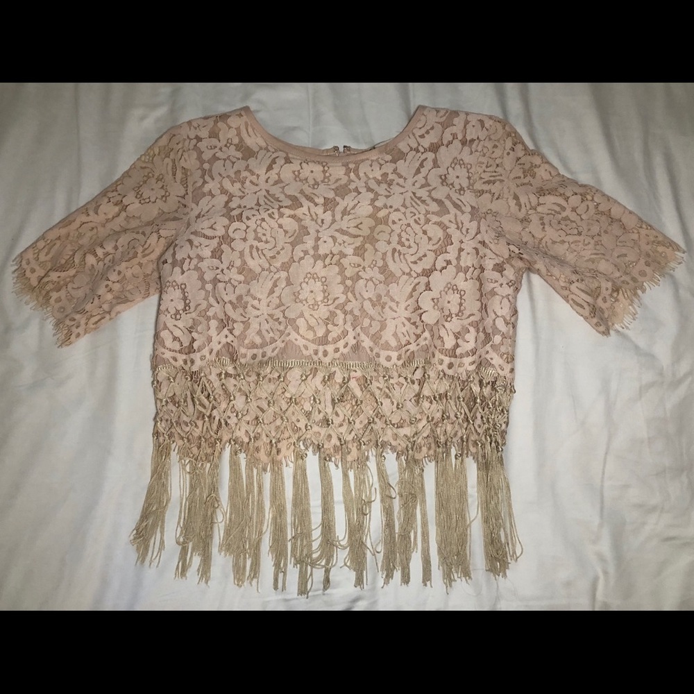 Light pink lace top